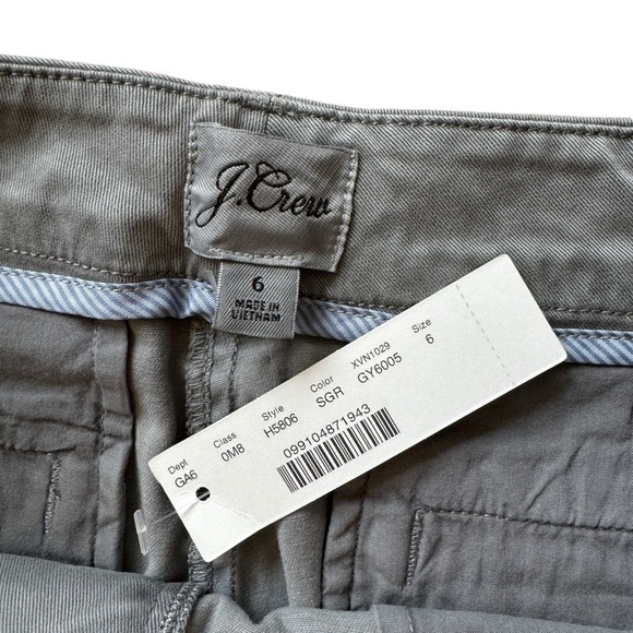 NWT J.Crew 4" Stretch Chino Short, Storm Grey, Size 6 - Picture 4 of 6